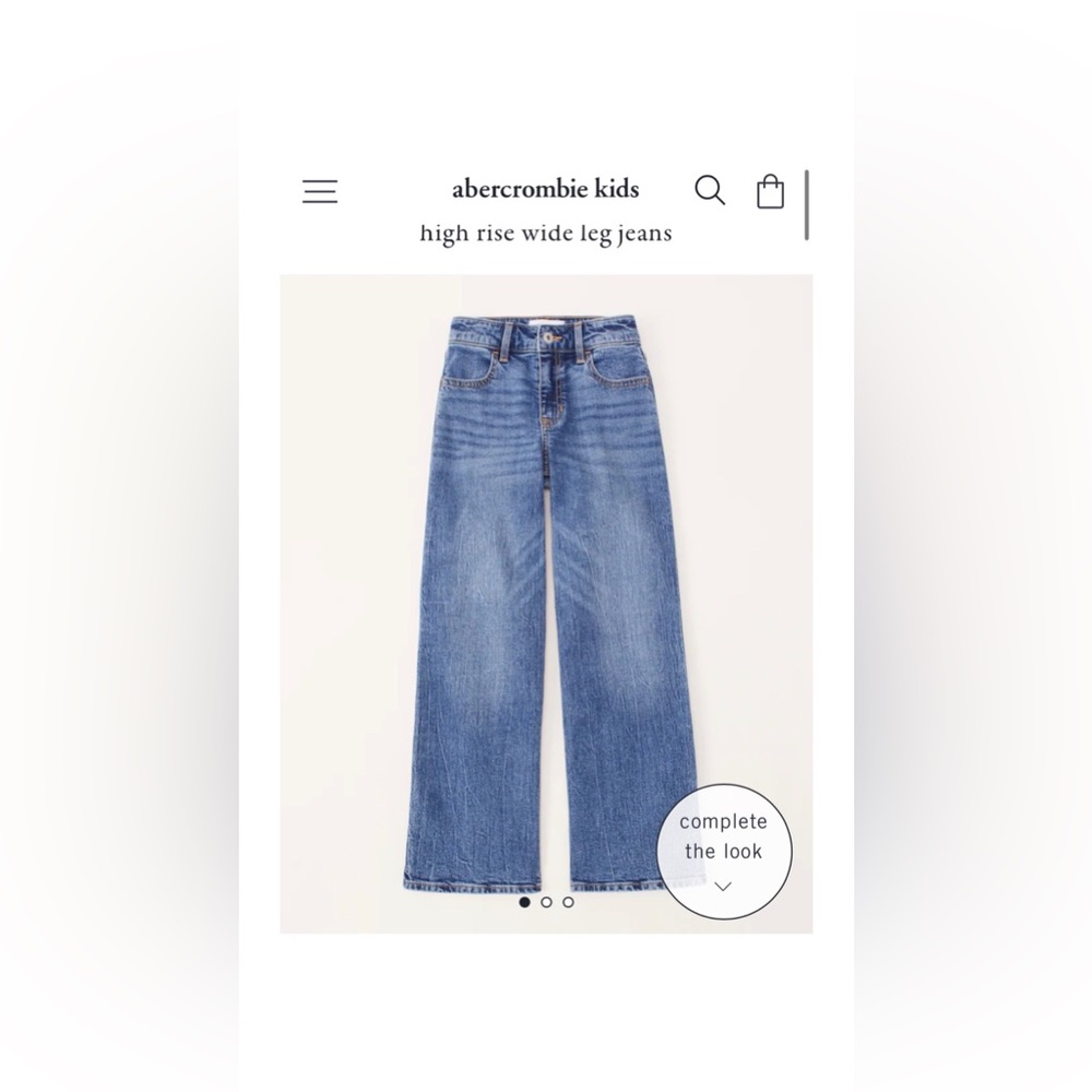 Abercrombie Kids Wide Leg Jeans LONG